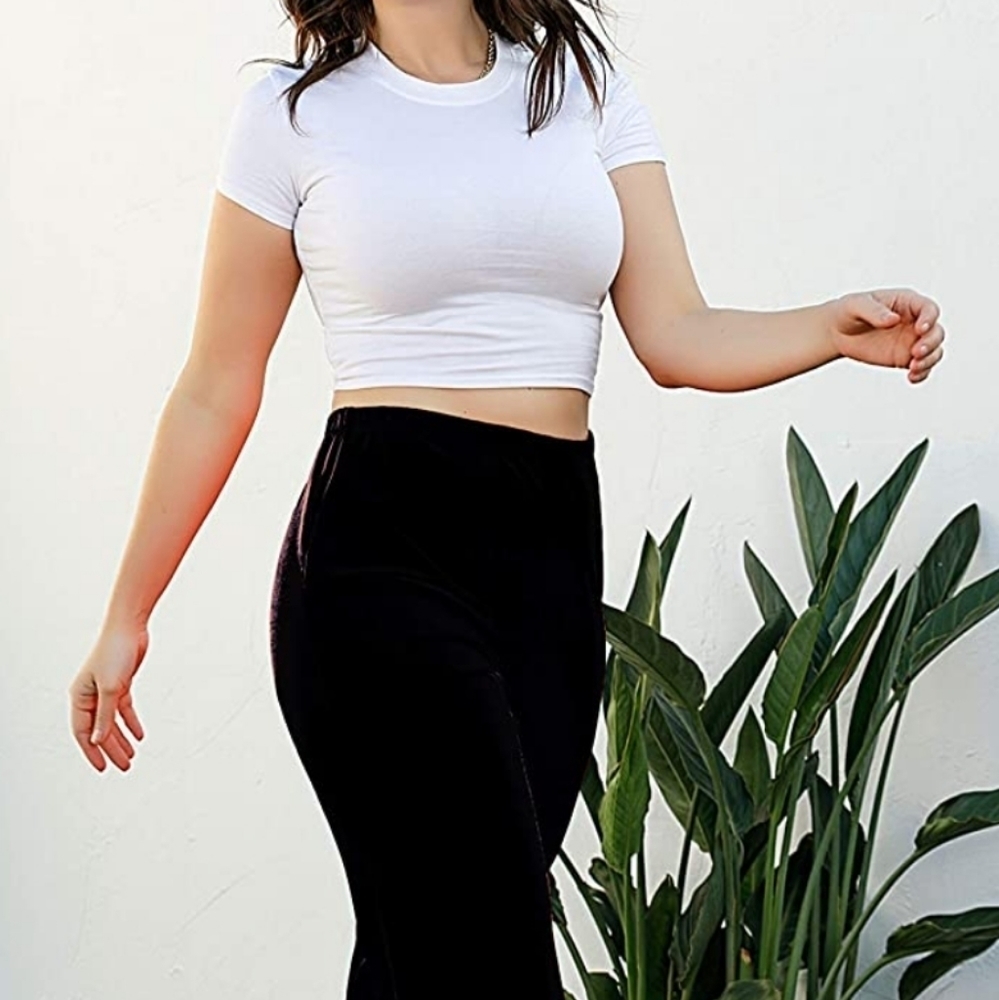 BCBGeneration Crop Tee White Size Large - Picture 5 of 10